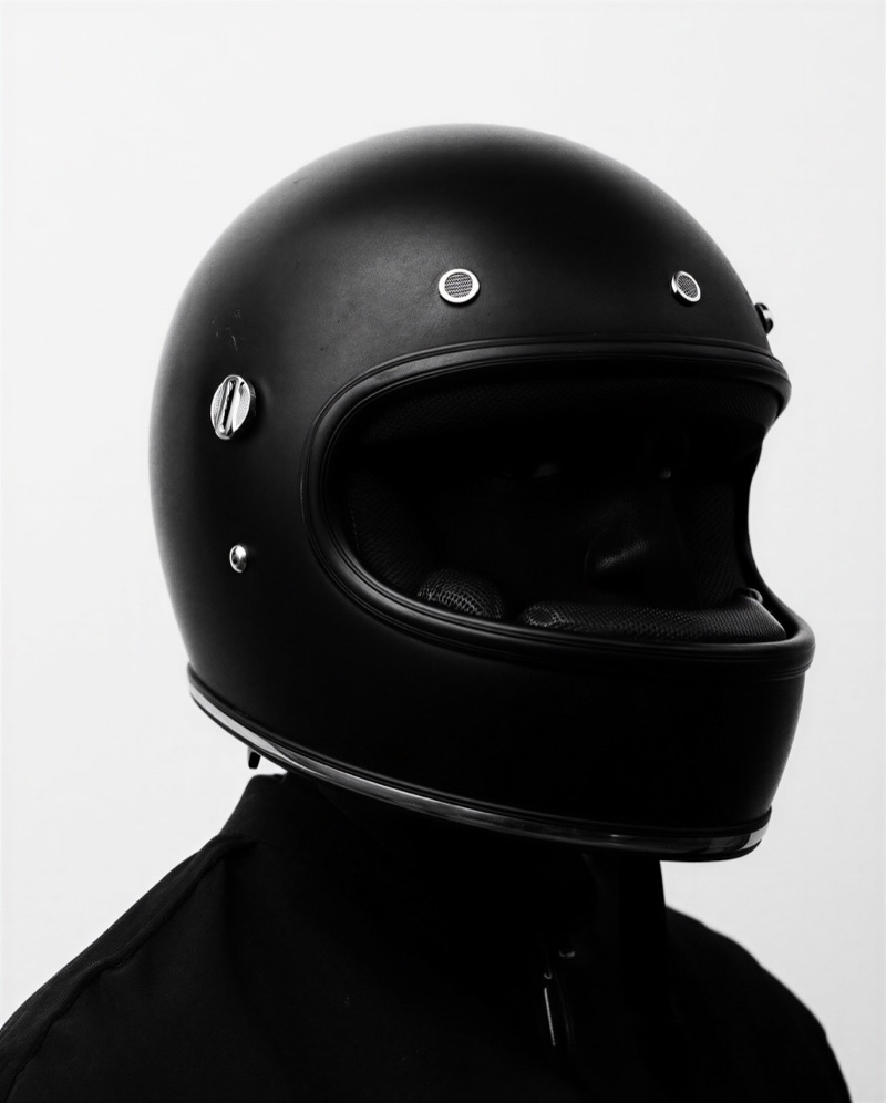 Helmet Precision · by Bernardo Lickfold · helmet study, black-and-white product, graphic paint