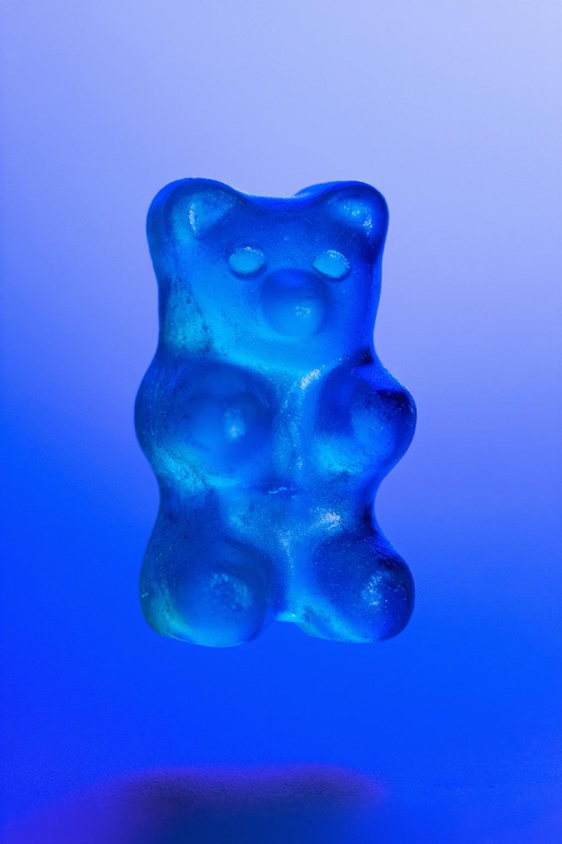 Blue Gummy · by NowhereManGo · gummy bear, translucent candy, blue gradient