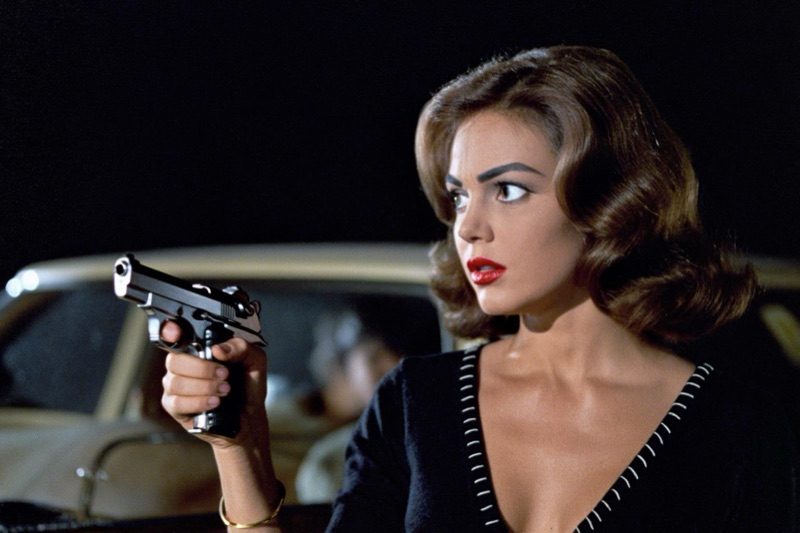 Crime Stills · by NowhereManGo · handgun, red lipstick, cream sedan