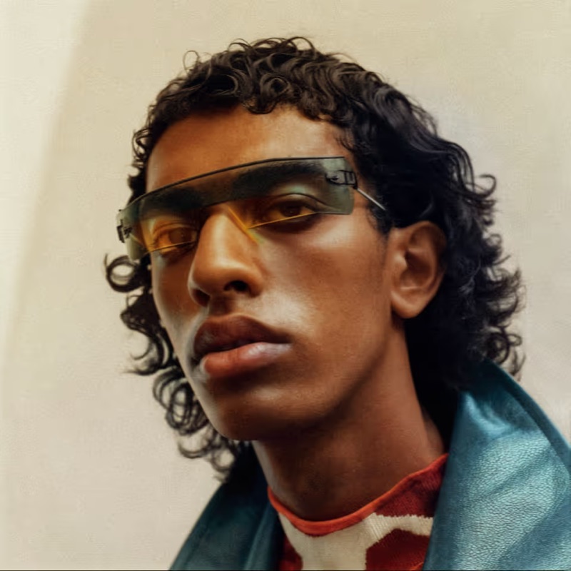 The Sunglasses Issue · by Charlie Faye Mather · eyewear portrait, close crop, editorial beauty