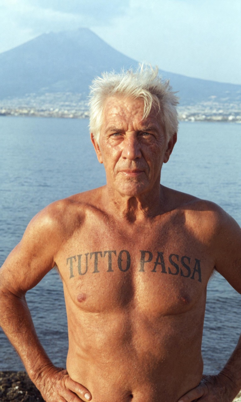 Tutto Passa · by Grain_and_gain · chest tattoo, volcano, shore portrait