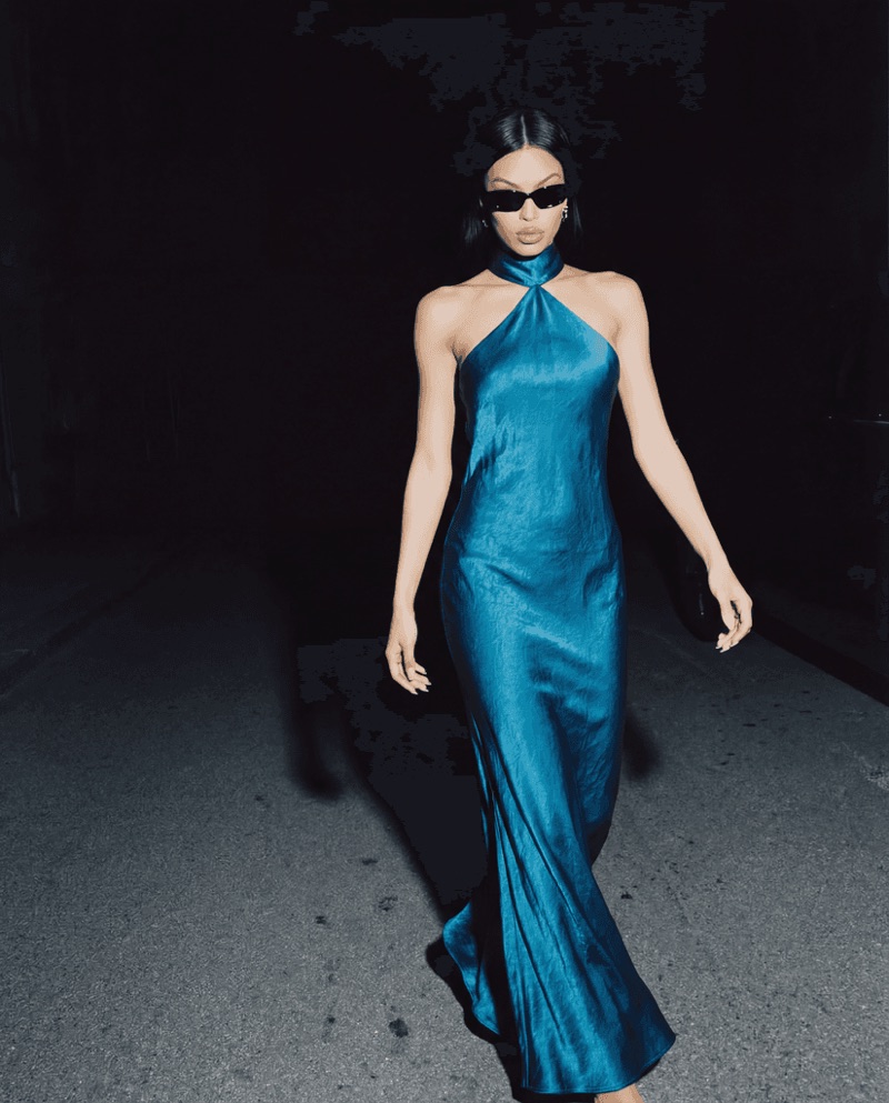 Blue Vibes · by Jamey Gannon · blue satin, night flash, fashion set