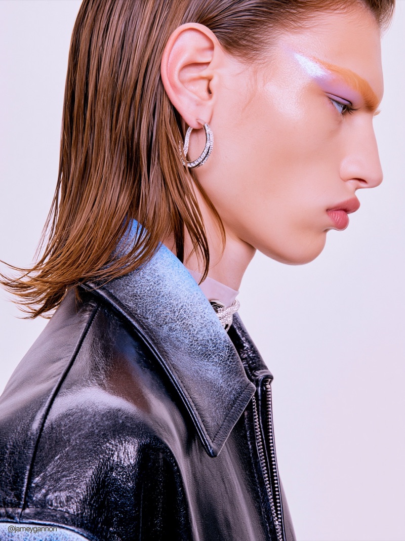 Iridescent Makeup · by Jamey Gannon · iridescent makeup, frosted skin, avant-garde beauty