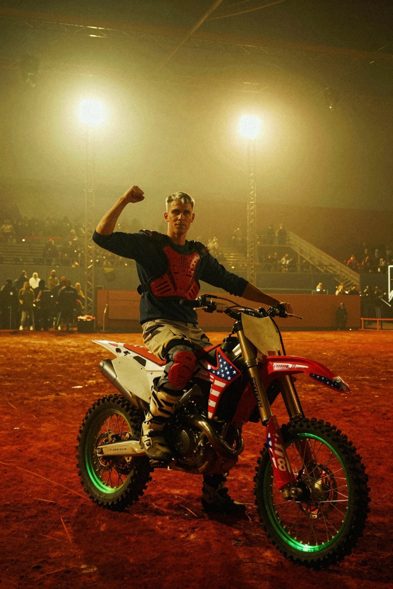 Road Fictions · by RABBAI · motocross arena, night sedan, weathered car